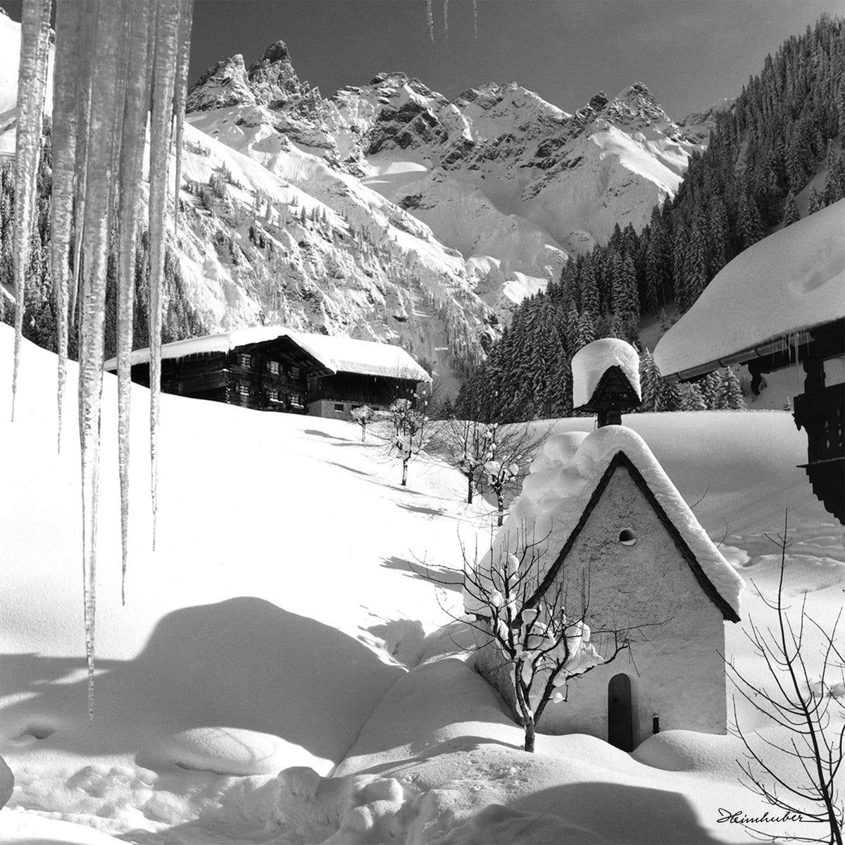 Kapelle Einödsbach im Winter