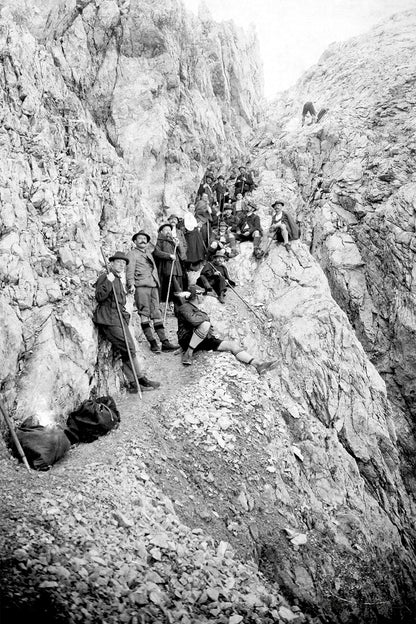 Bergsteiger am Heilbronner Weg