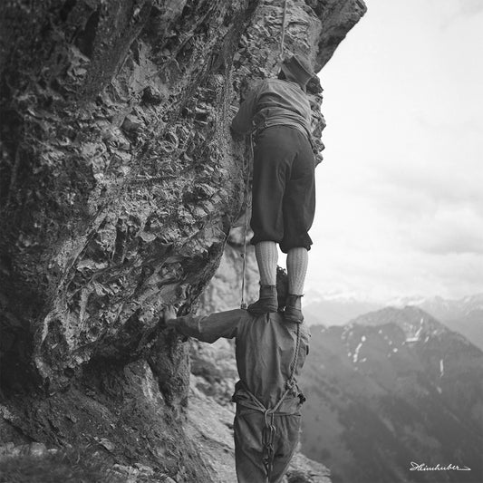 Bergsteiger an der Roten Flüh