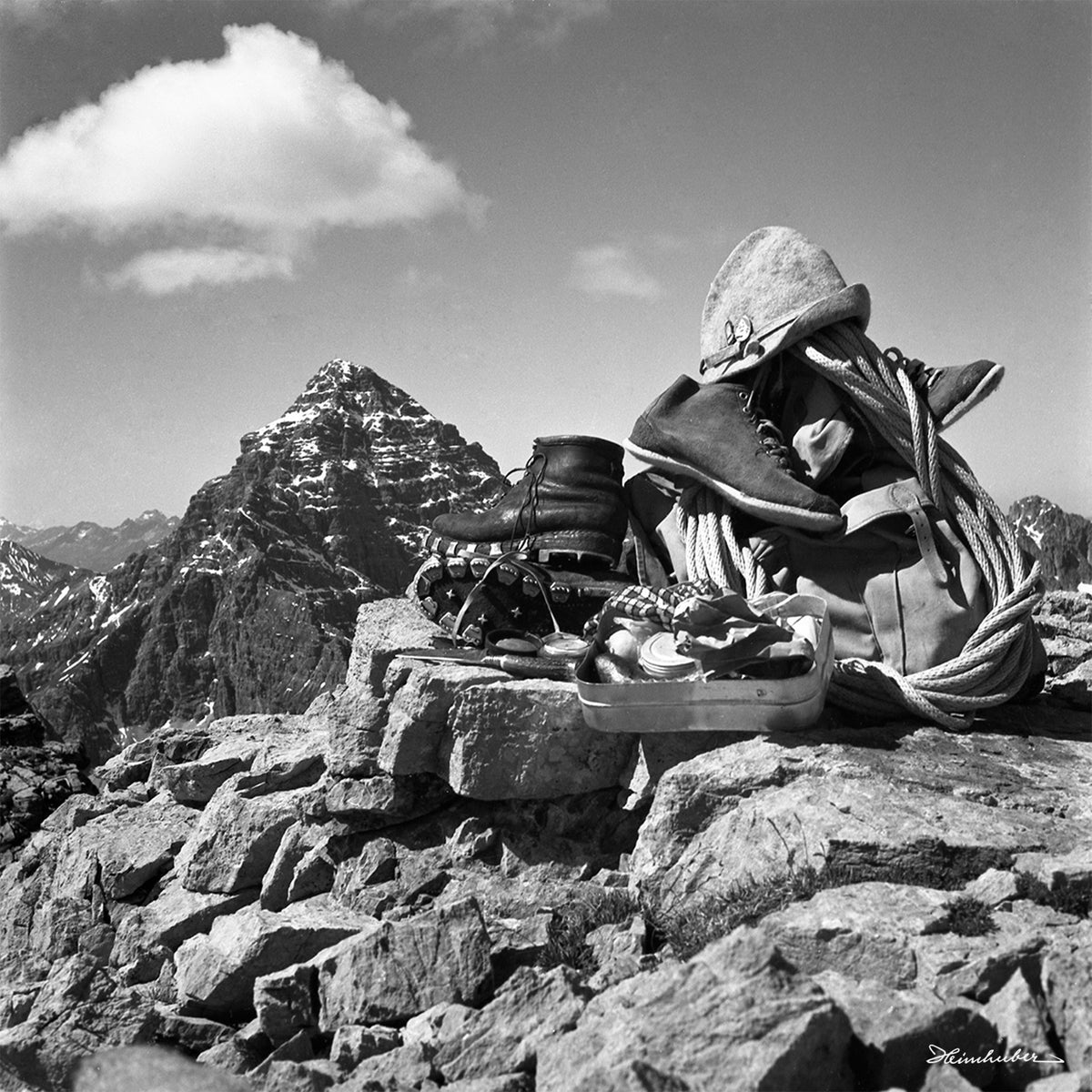 Bergsteigerausrüstung