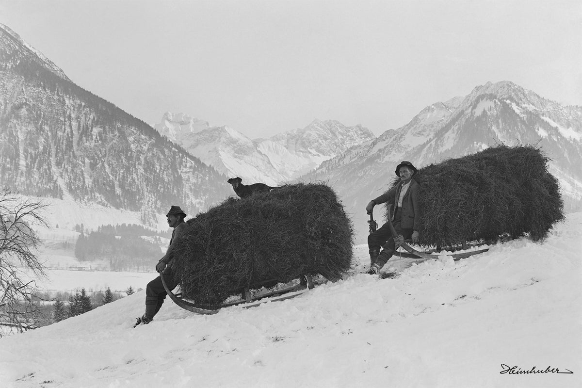 Heuzieher vor dem Oytal 1925