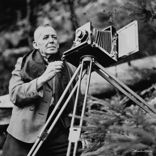 Eugen Heimhuber sen. mit Plattenkamera