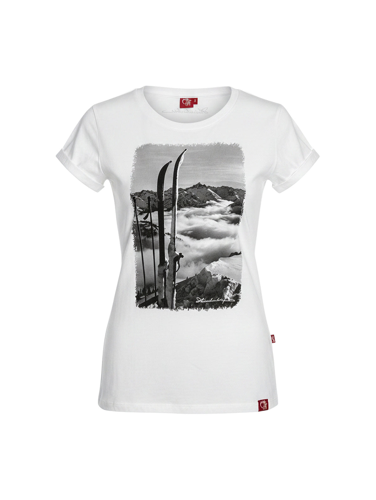 T-Shirt Damen Blick zum Hochvo
