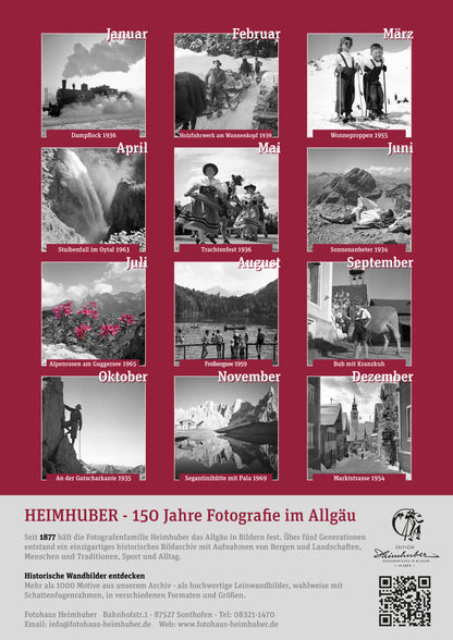 Edition Heimhuber Kalender 2027 – 150 Jahre Fotografie im Allgäu