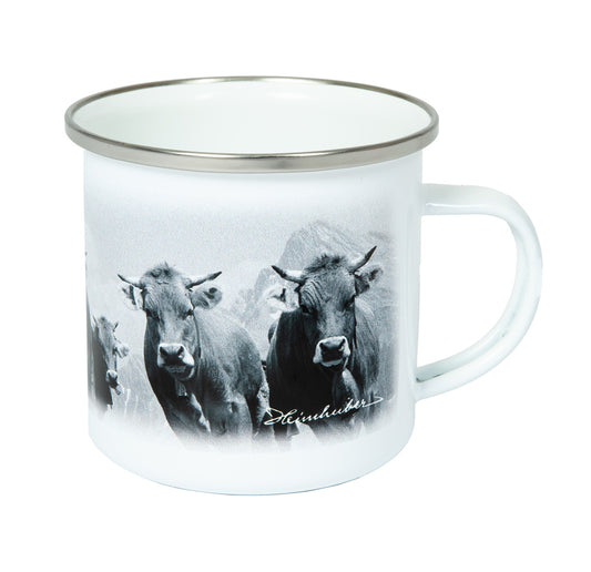 Edition Heimhuber Emaille- Tasse – Kühe
