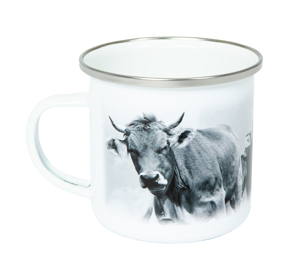 Edition Heimhuber Emaille- Tasse – Kühe