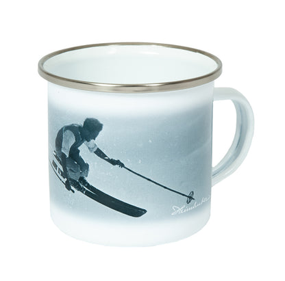 Edition Heimhuber Emaille-Tasse – Geländespringer