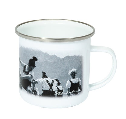 Edition Heimhuber Emaille-Tasse – Schuhplattler