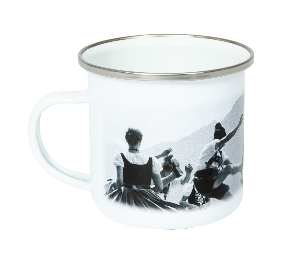 Edition Heimhuber Emaille-Tasse – Schuhplattler