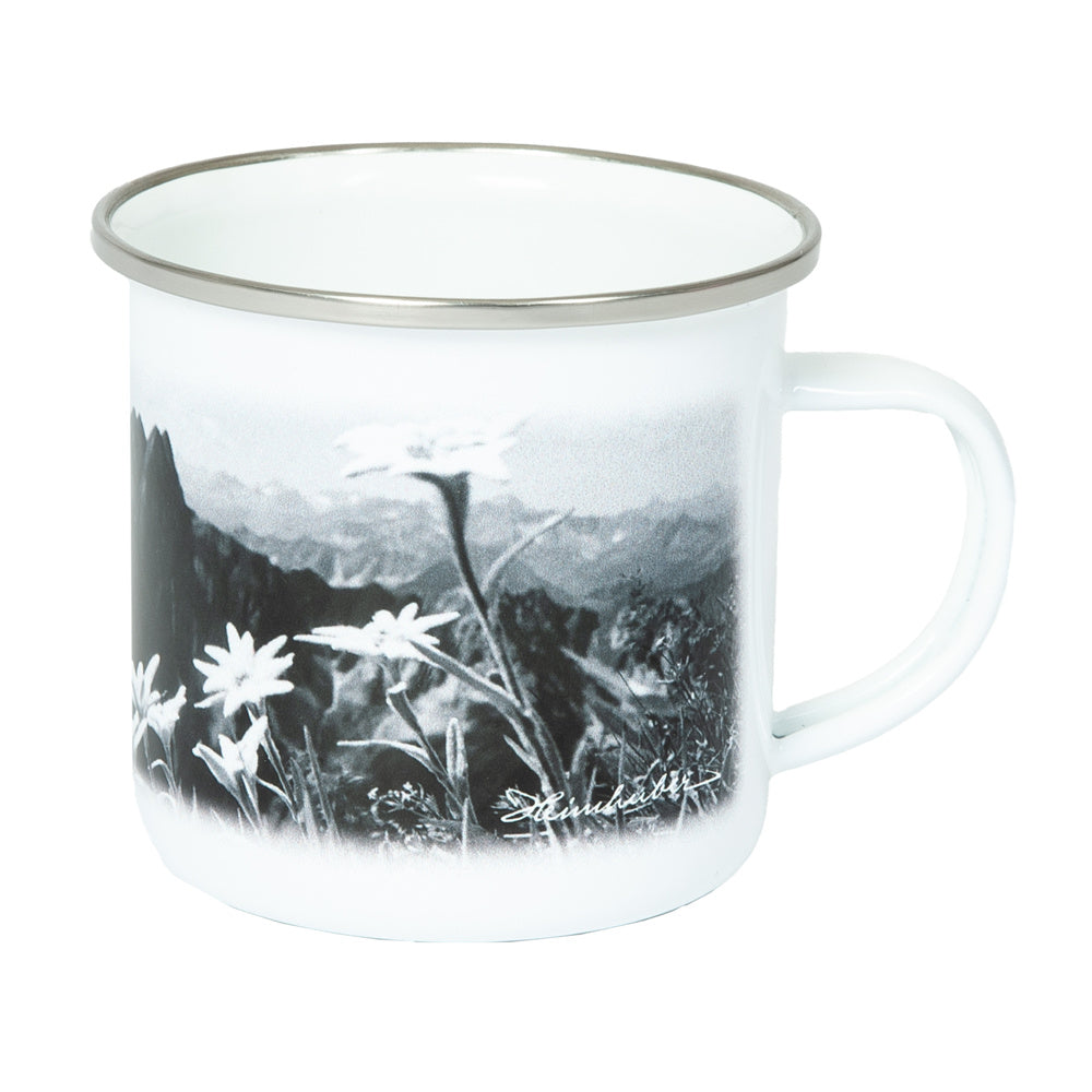 Edition Heimhuber Emaille-Tasse – Höfats mit Edelweiß