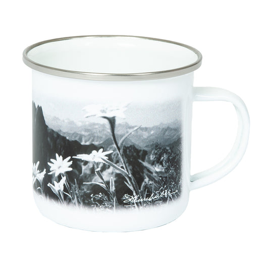 Edition Heimhuber Emaille-Tasse – Höfats mit Edelweiß