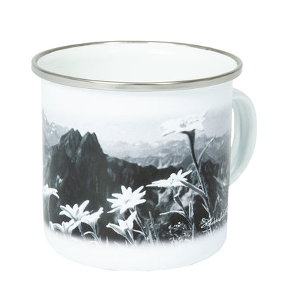 Edition Heimhuber Emaille-Tasse – Höfats mit Edelweiß