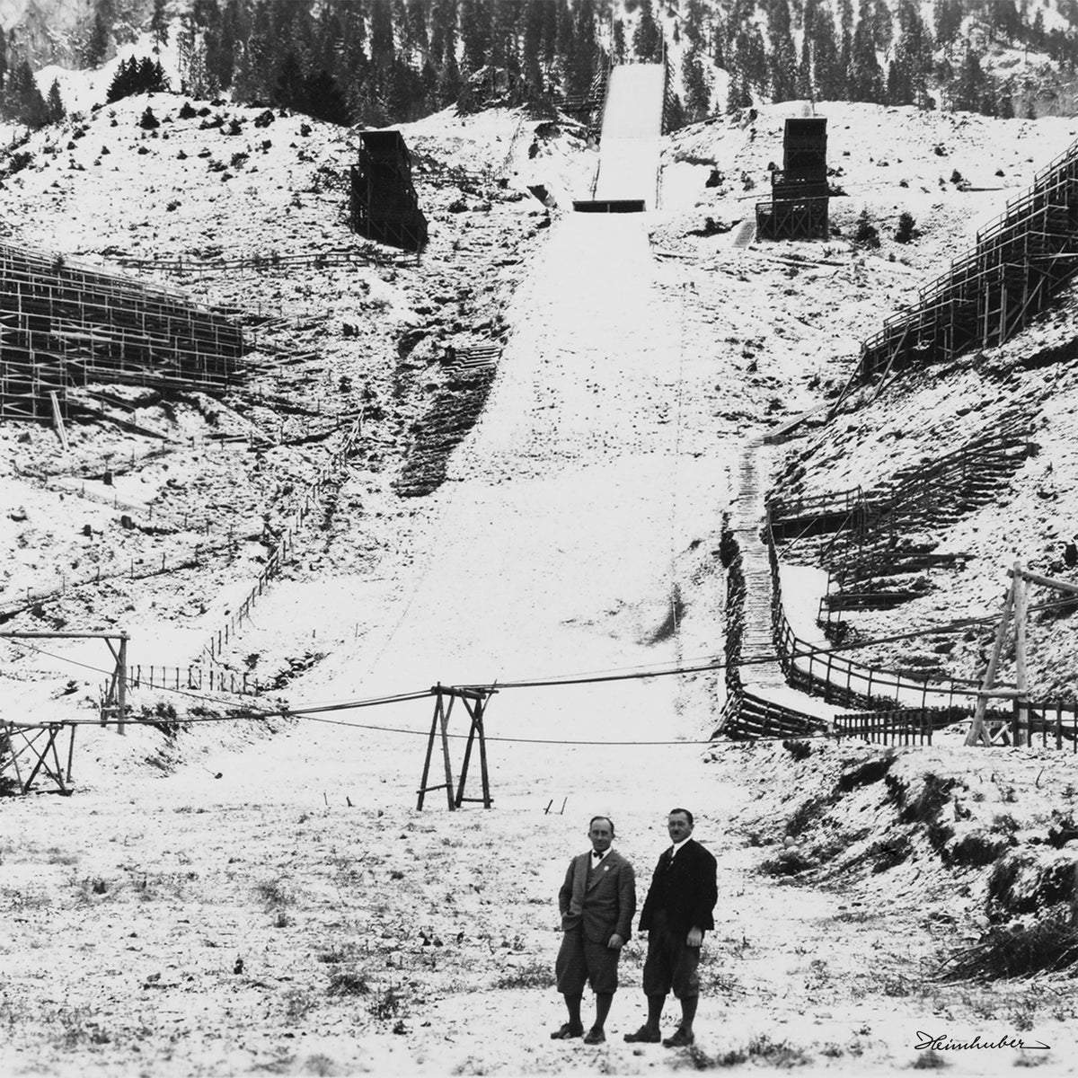 Bau der Schattenbergschanze