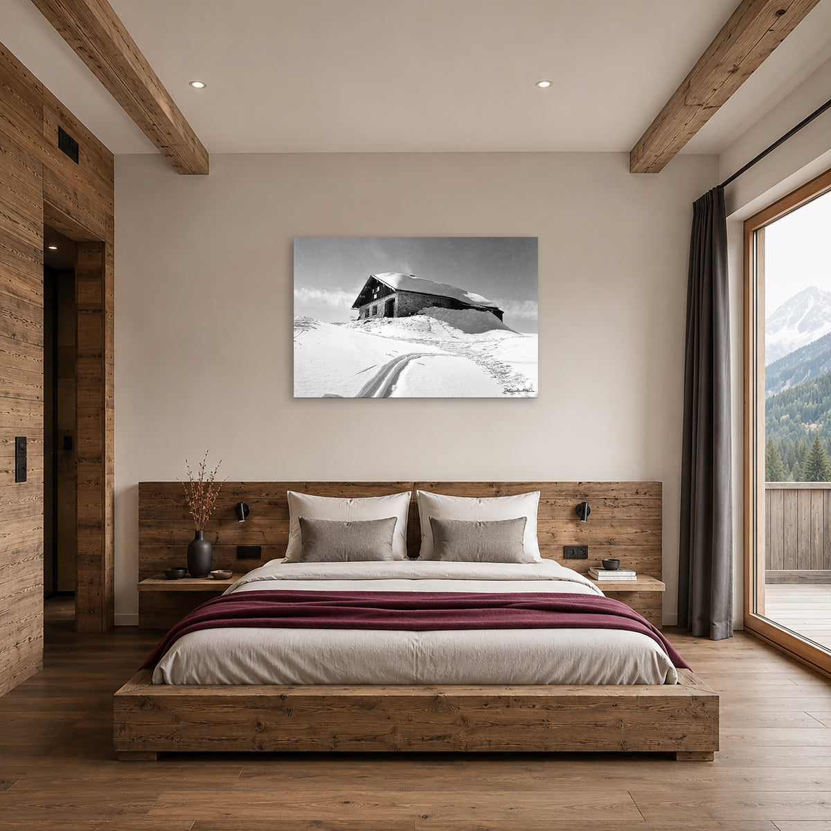 Skispur zur Fiderepasshütte
