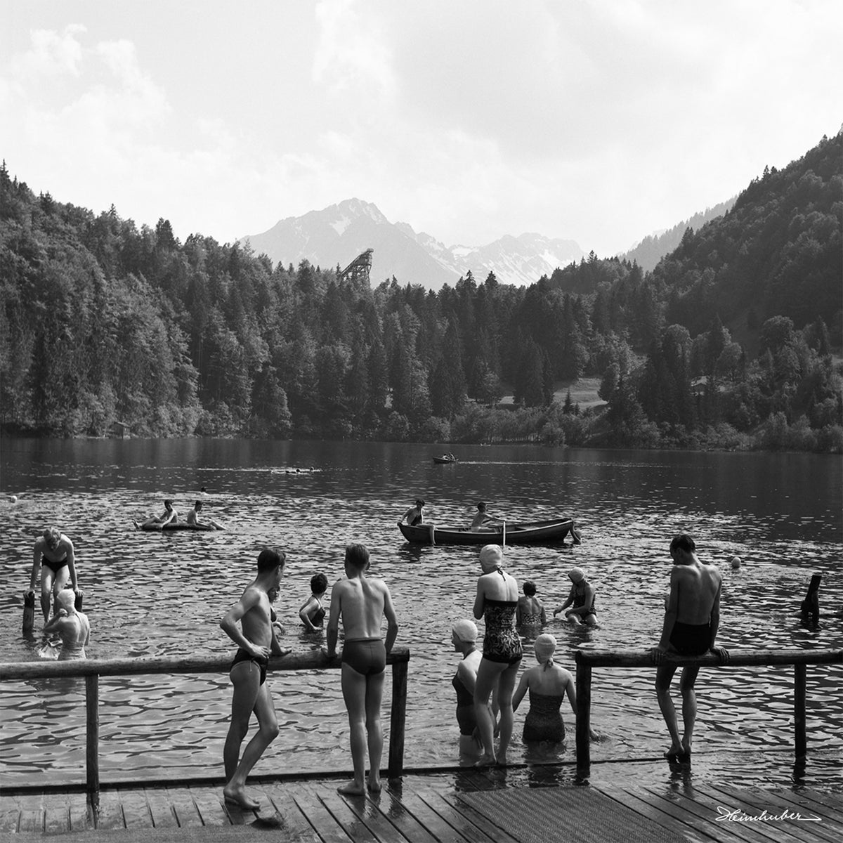 Badespaß am Freibergsee 1959