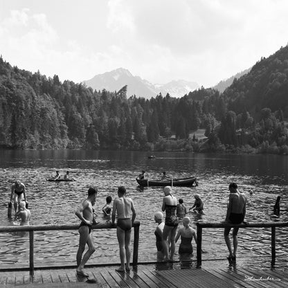 Badespaß am Freibergsee 1959
