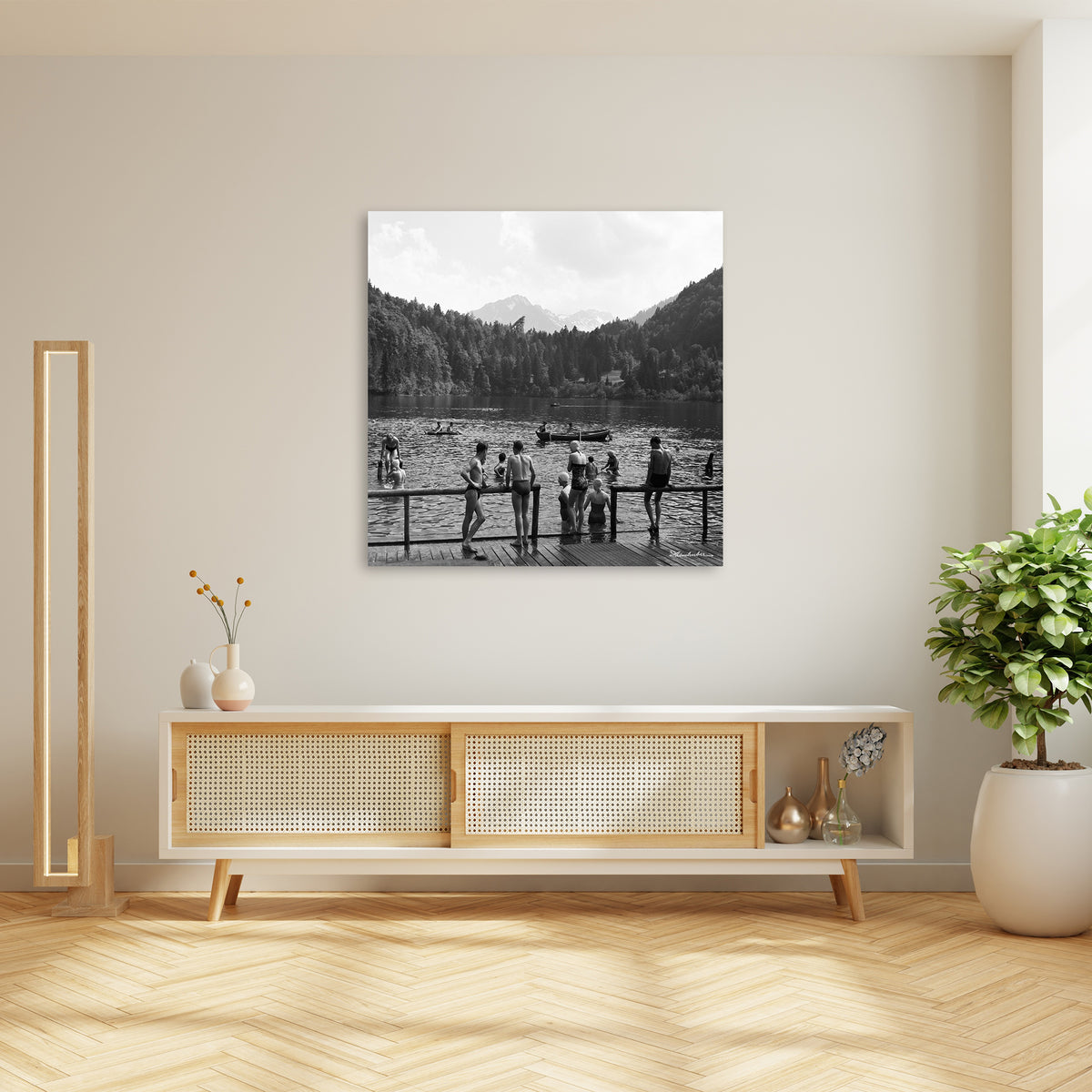 Badespaß am Freibergsee 1959