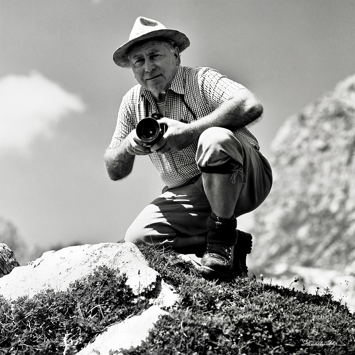 Fritz Heimhuber mit Hasselblad