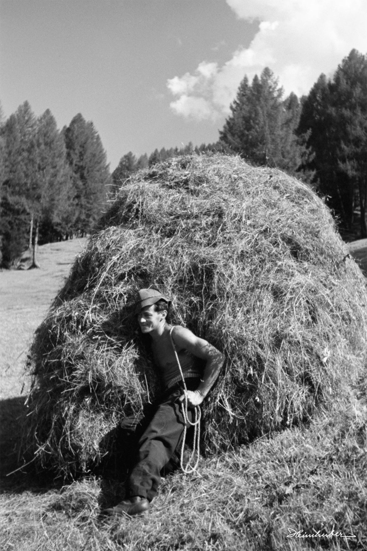 Heuzieher mit Hut