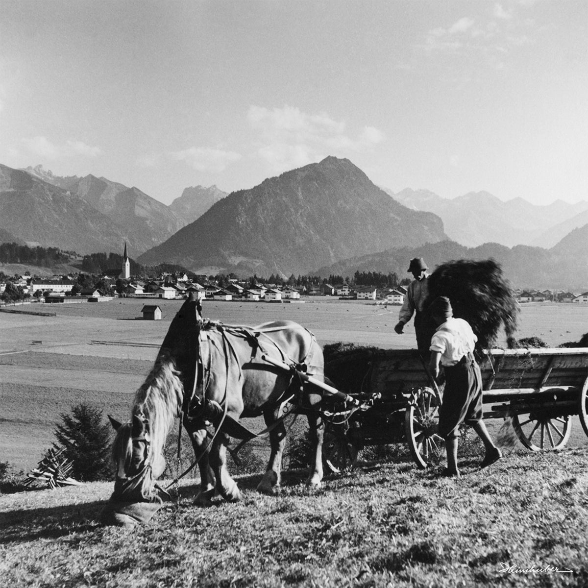 Heuwagen vor Oberstdorf