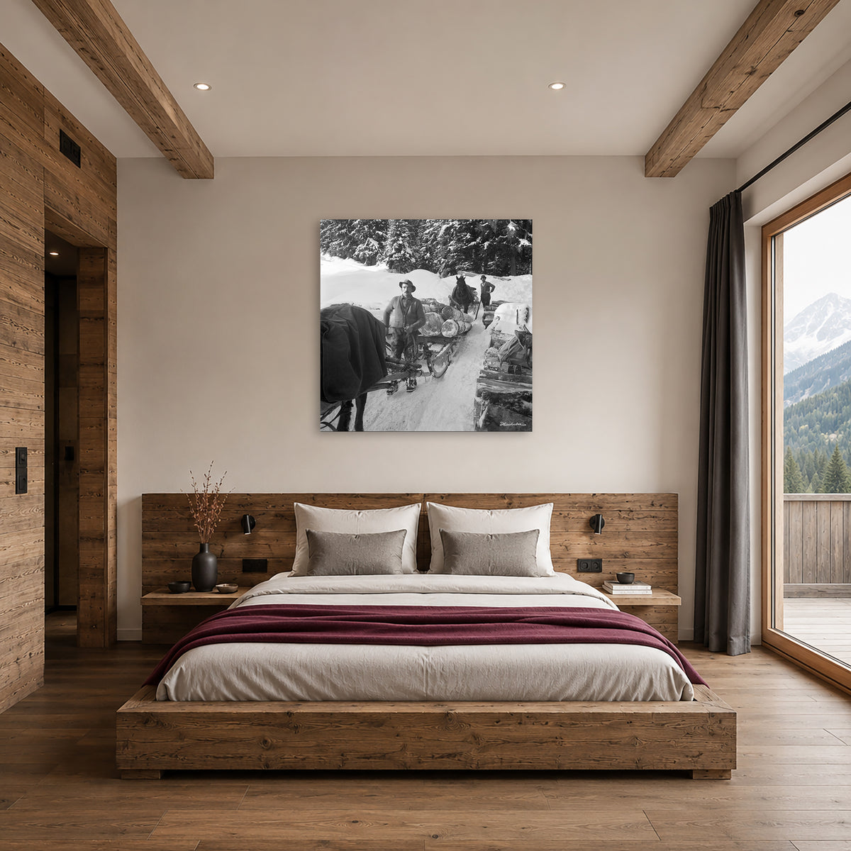 Holzfuhrwerk am Wannenkopf