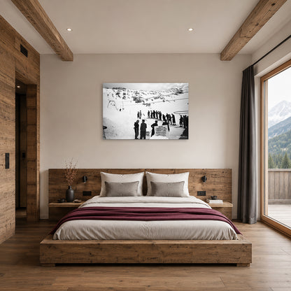 Warten am Skilift