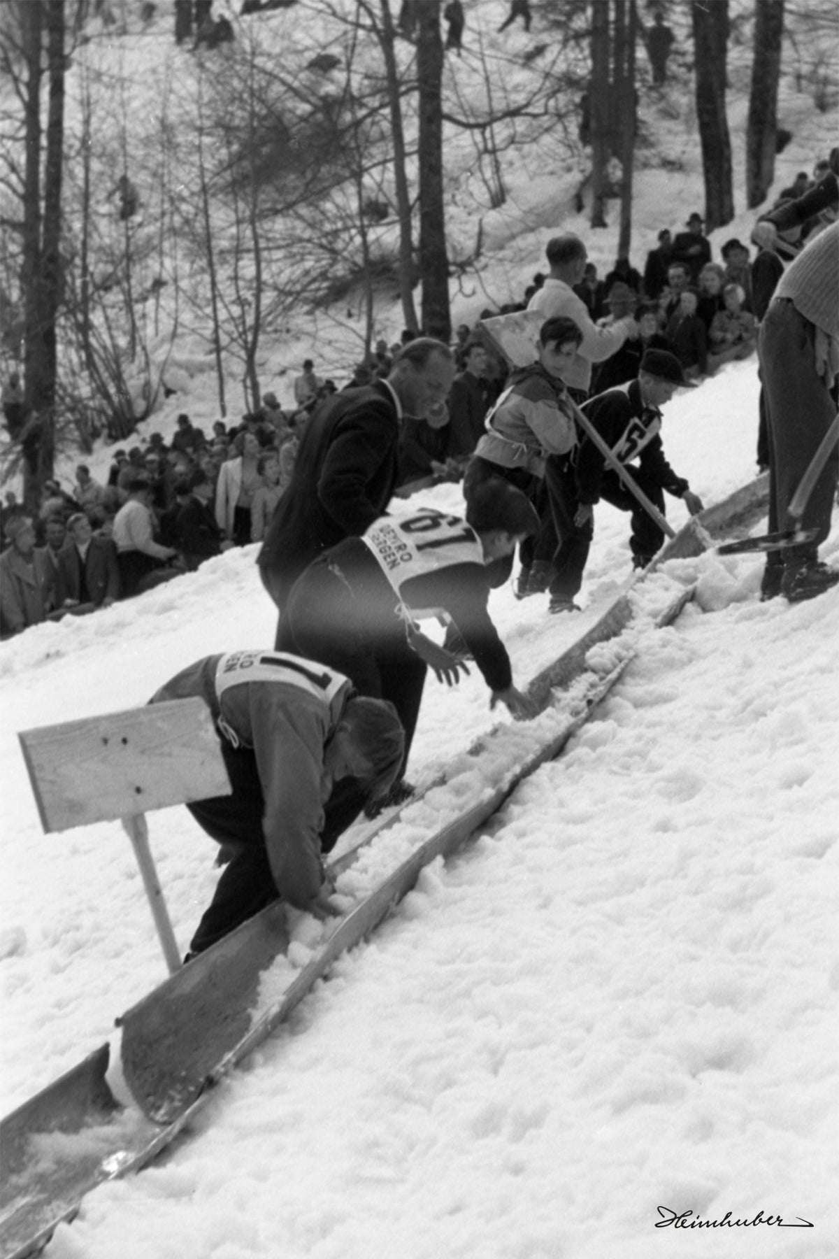 Präparierung der Skiflugschanze