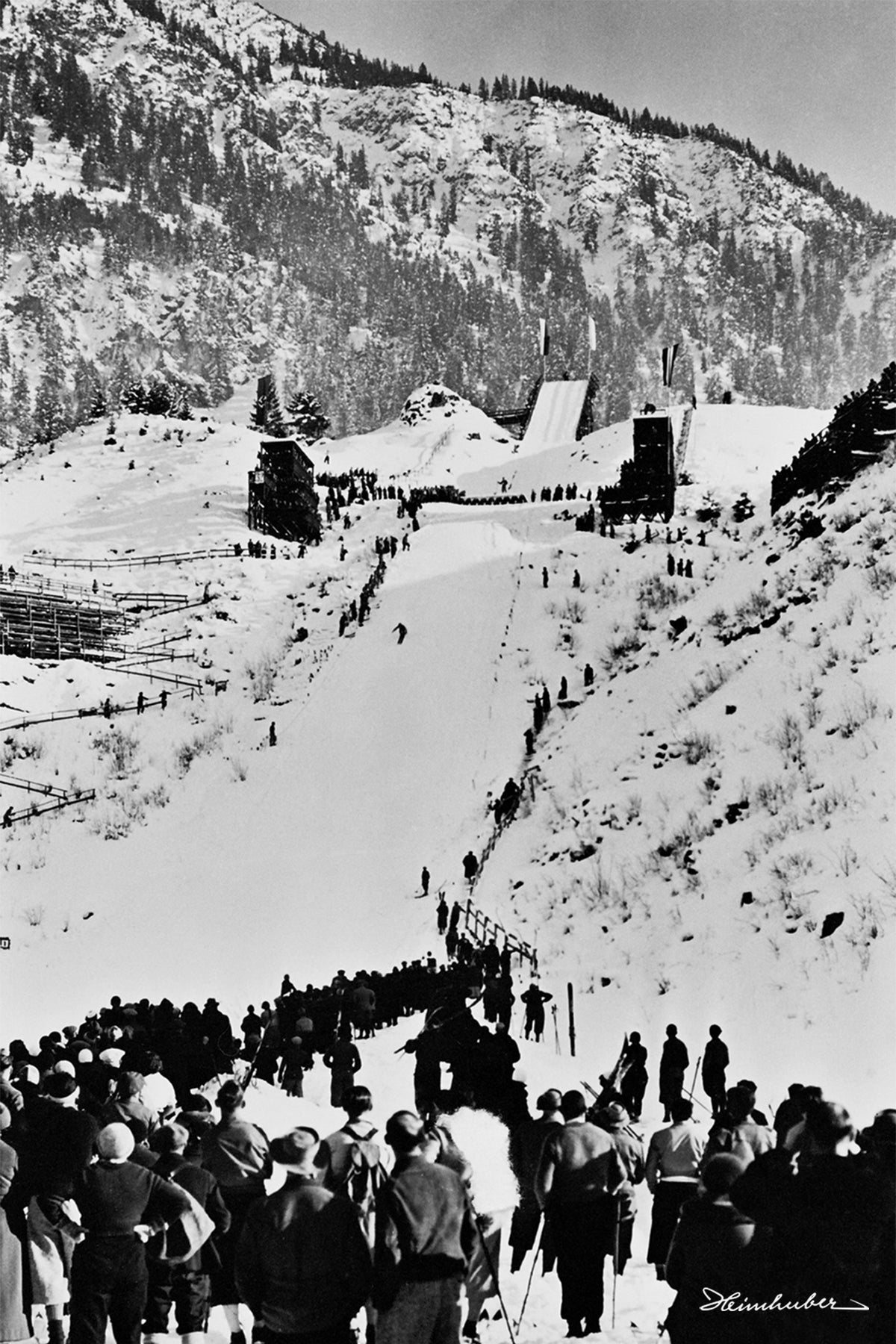Springen an der Schattenbergschanze