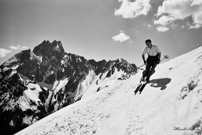 Skifahrer mit Höfats