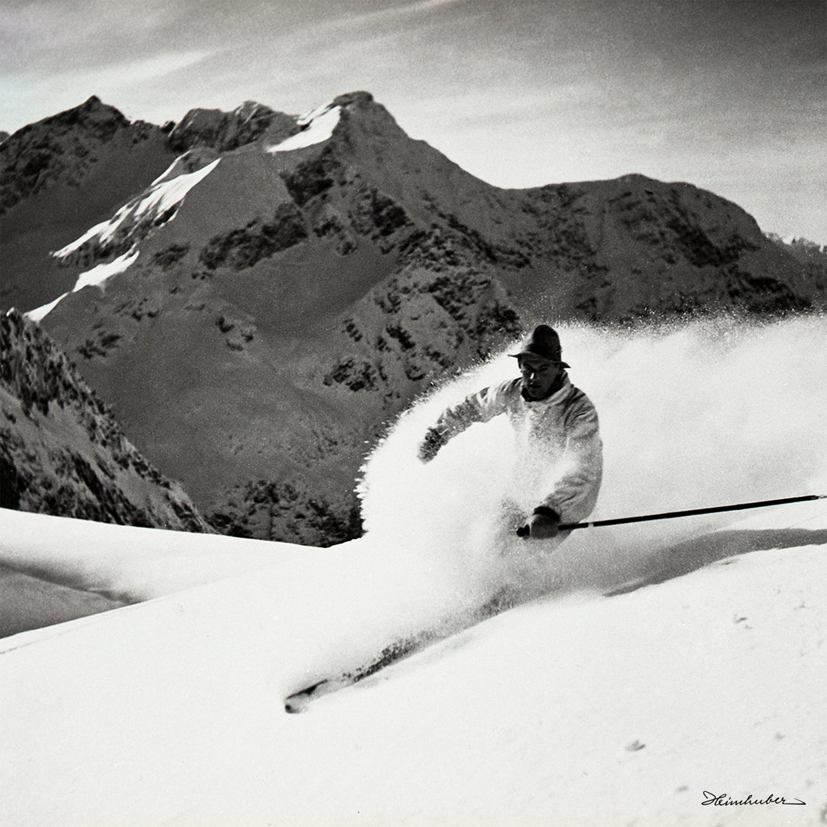 Skifahrer mit Hut
