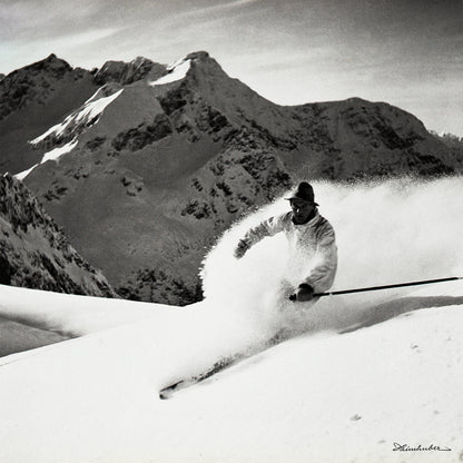 Skifahrer mit Hut