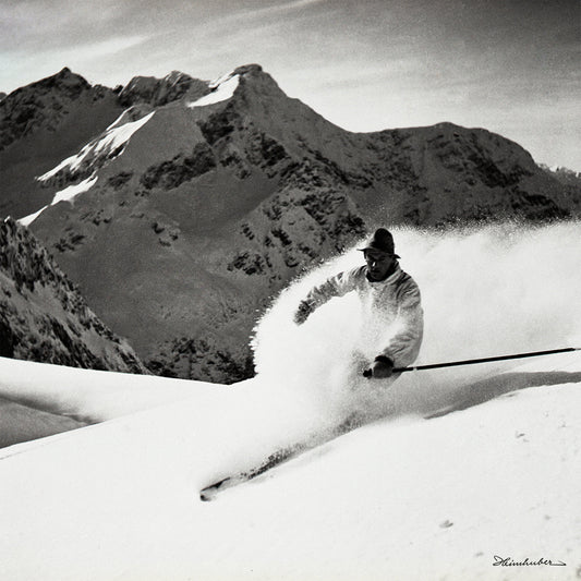 Skifahrer mit Hut
