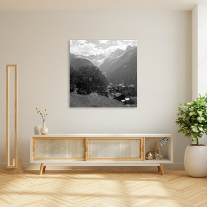 Soglio vor Bergkulisse