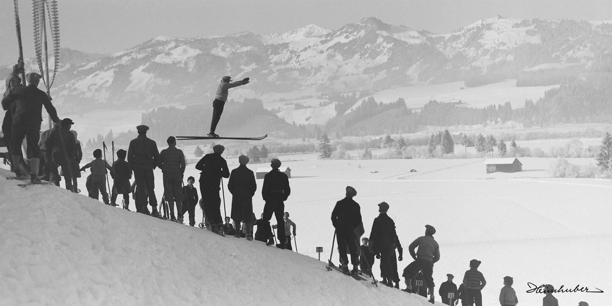 Tollkühner Skispringer