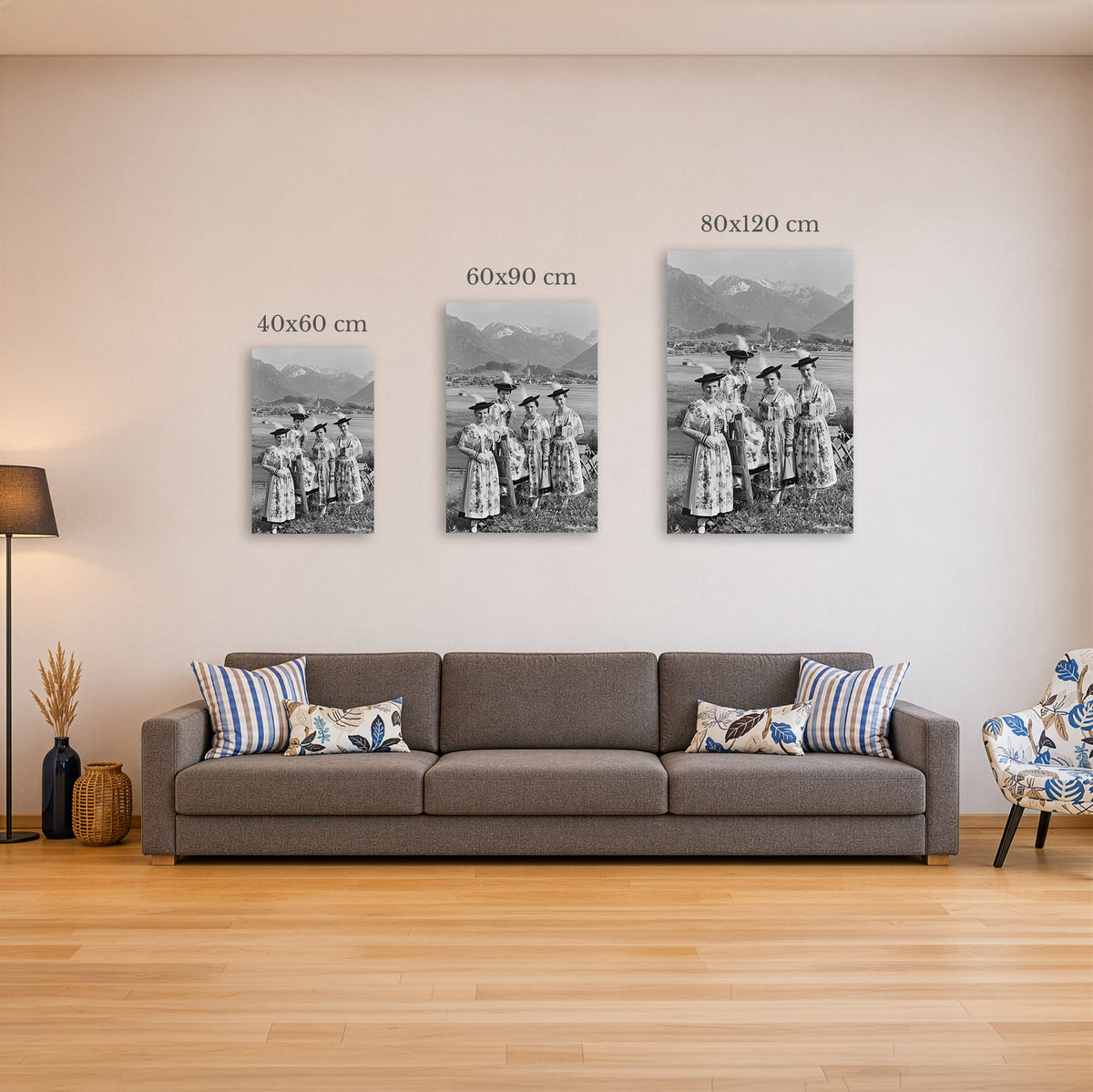 Trachtenmädchen vor Oberstdorf