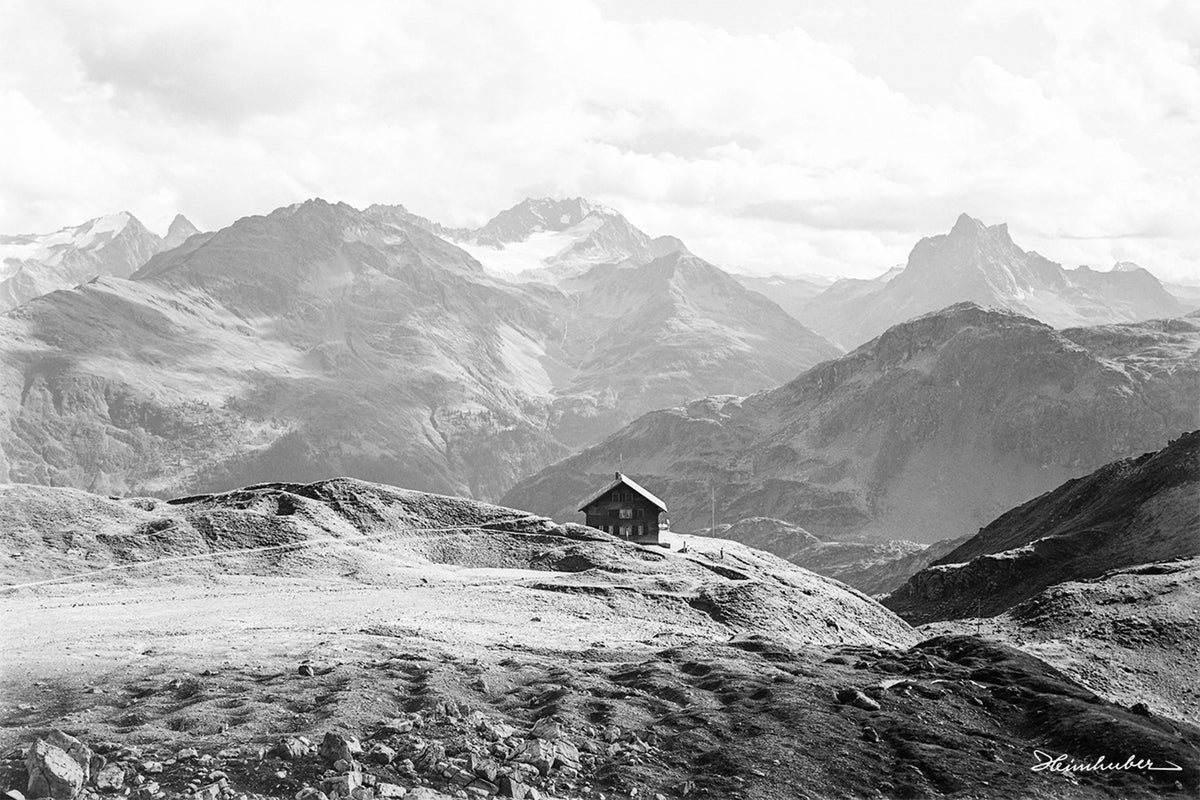 Bergpanorama mit Ulmer Hütte