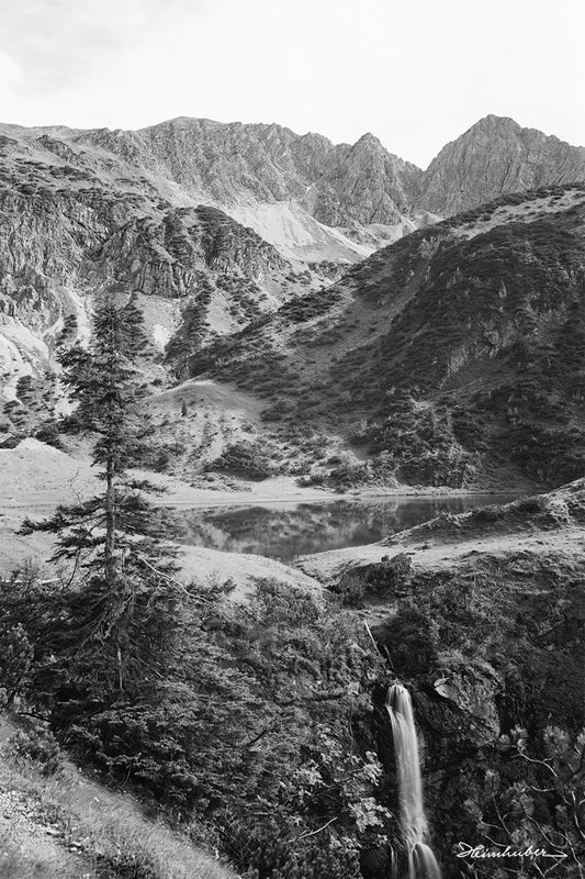 Gaisalpsee mit Wasserfall 1920