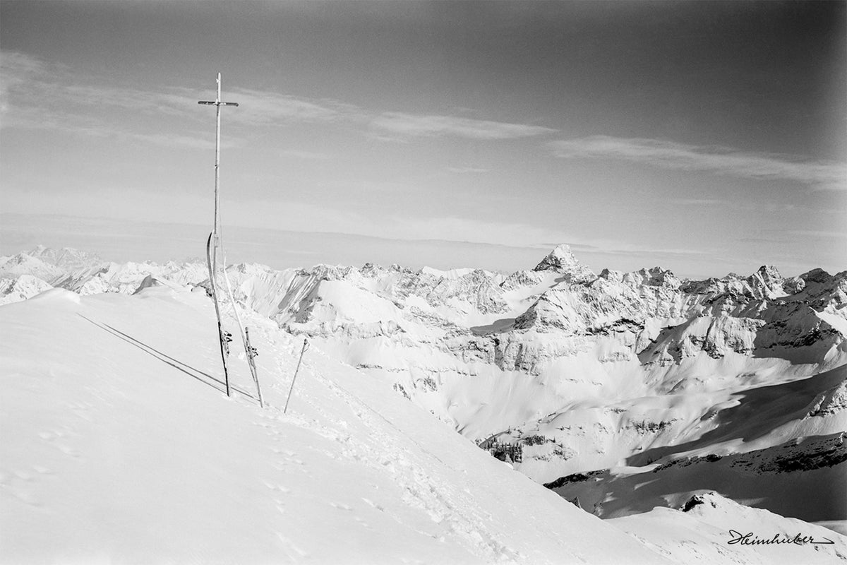 Nebelhorn Gipfel Winter 1920